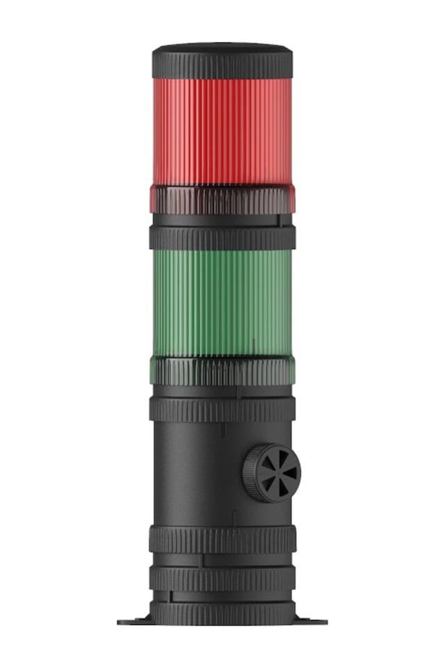Mesan Ø70 2 Kat Işıklı Kolon Sabit Ampul Buzzer Taban Montaj 220Vac Ms 492.1.2.220Vac