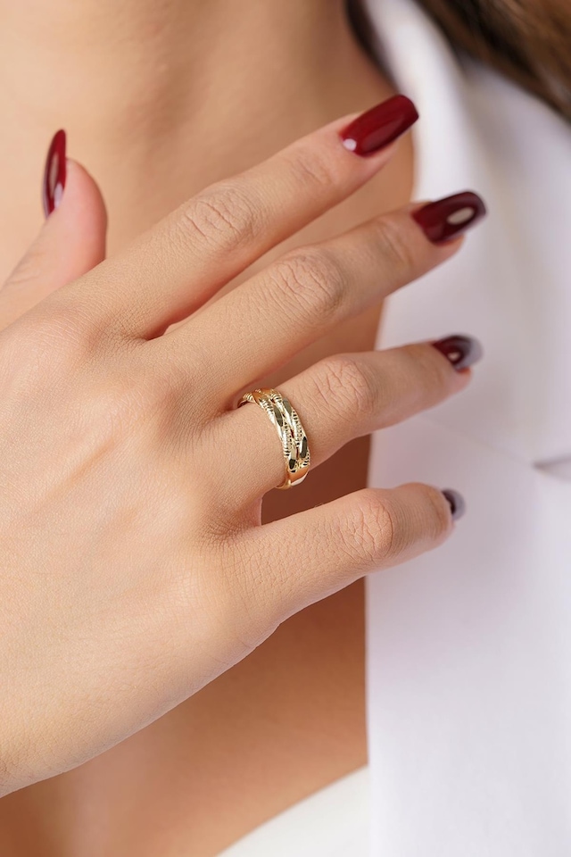 14 Ayar Altın Burma Yüzük Sarı Altın