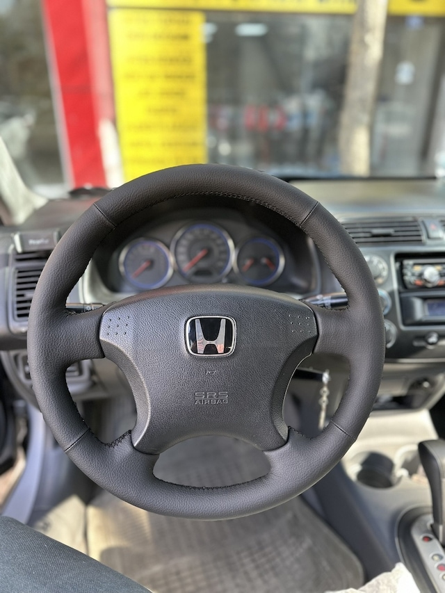 Honda Vtec2 Araca Özel Direksiyon Kılıfı Direksiyon Uyumlu Düz M Siyah