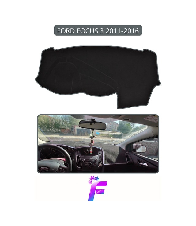 Ford Focus 3 2011-2016 Torpido Örtüsü Güneşten Korur Kolay Montaj Tam Uyum Araca Özel E80 Gri