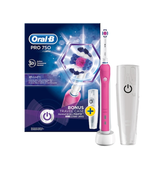 Oral-B Pro 750 CrossAction Elektrikli Diş Fırçası Pembe