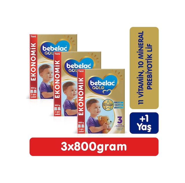 Bebelac Gold 3 Devam Sütü 800 G x 3 Adet