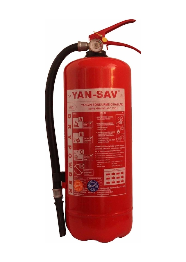 6kg Kuru Kimyevi Tozlu Tse Belgeli Yangın Tüpü - 123025662