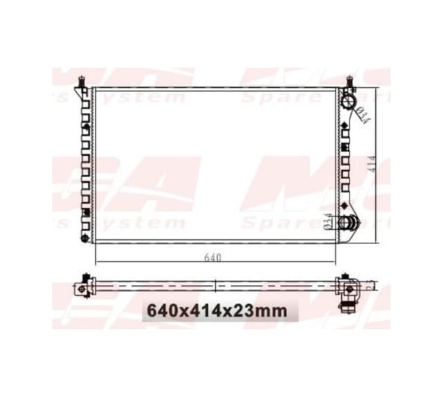 Su Radyatoru Mekanik Fiat : Doblo 1.9d 00-- Nac 640x414x23 - Mga-80108