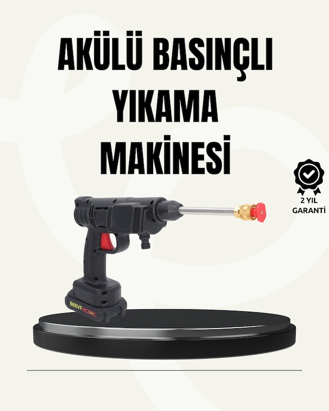 48v Şarjlı Basınçlı Yıkama Makinesi Kablosuz Su Tabancası