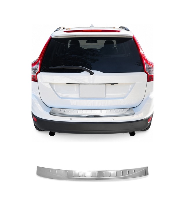 Volvo Xc60 I 2013-2017 Uyumlu Krom Arka Tampon Eşiği Paslanmaz Çelik