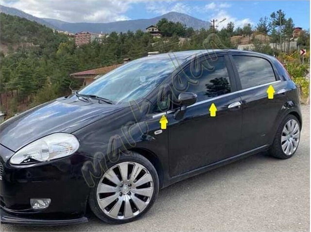 Fiat Grande Punto Krom Cam Çıtası 2005 Sonrası 6 Parça Paslanmaz