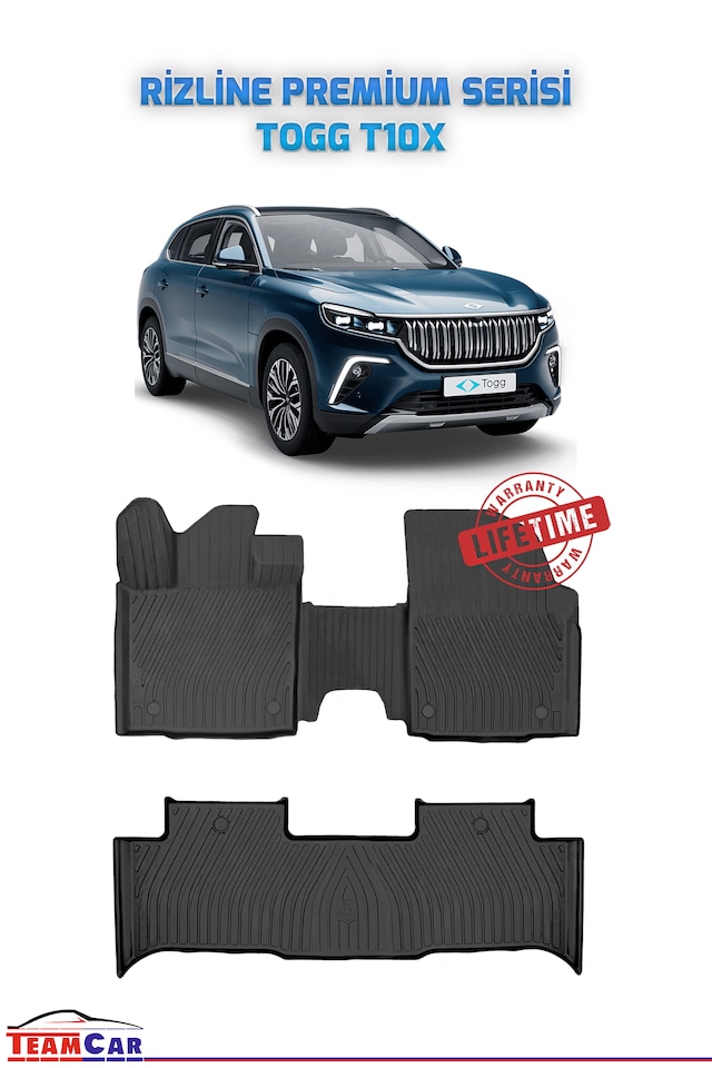Rizline Togg T10x 2023 Sonrası Uyumlu Premium Seri Havuzlu Paspas