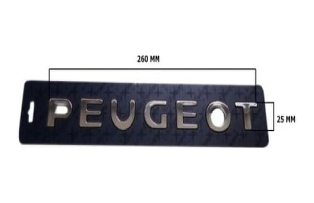 Peugeot Nikel Arka Bagaj Yazısı