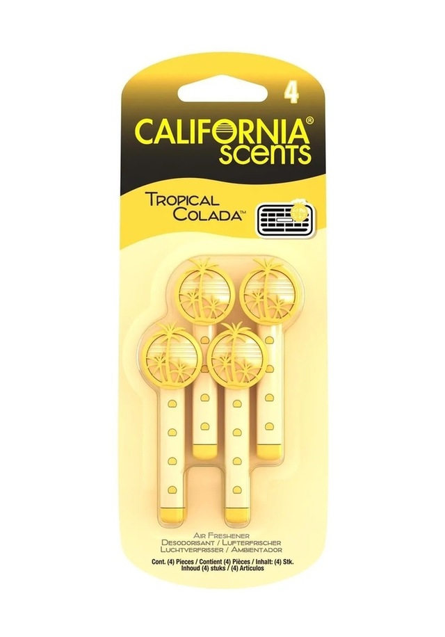 California Scents Kalorifer Geçmeli Tropikal Koku 4'lü Set