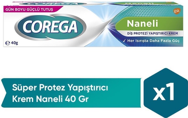 Diş Protezi Yapıştırıcı Krem Naneli 40 Gr X3 Adet