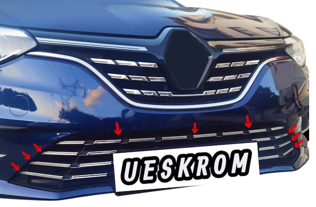 Renault Megane 4 Krom Ön Tampon Çıtası 8 Prç. 2020 Üzeri