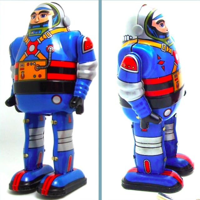Omeniv Mavi Astronot Adam Teneke Oyuncak Anahtar Kurmalı 42205956 Teşhir Ürün