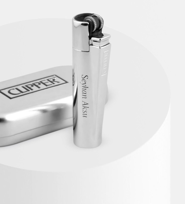 Kişiye Özel Metal Kutusunda Silver Clipper Çakmak