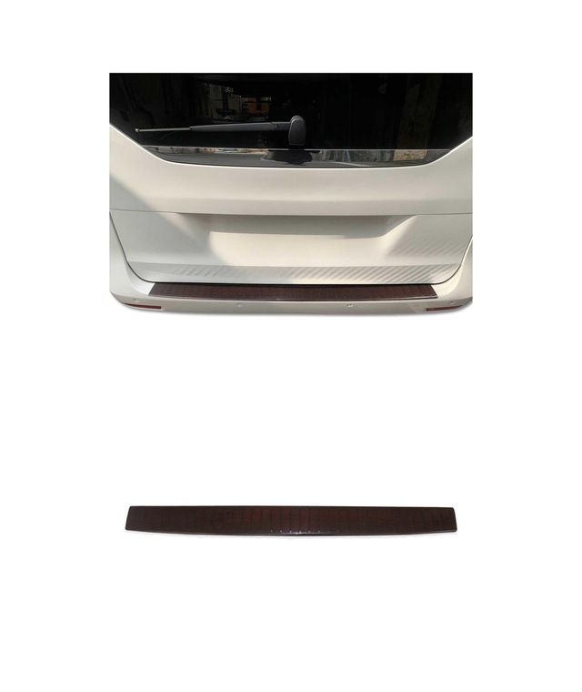 Mercedes Vito W447 2014-2027 Uyumlu Karbon Fiber Arka Tampon Eşiği Koruma Bagaj Eşiği Kırmızı