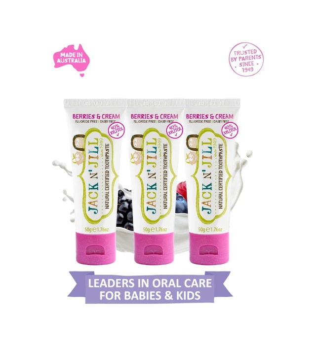 Jack N Jill Doğal Sertifikalı Diş Macunu Orman Meyve Aromalı 3 Lü Paket 3x50g