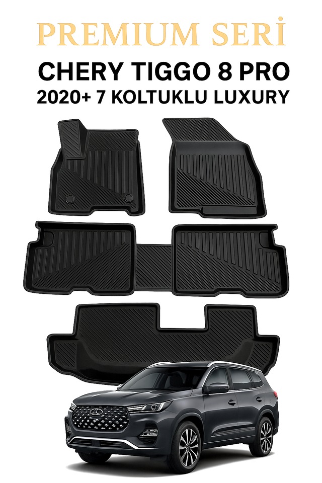 Chery Tiggo 8 Promax 2024+ 7 Koltuklu Luxury 3d Oto Paspas Premium