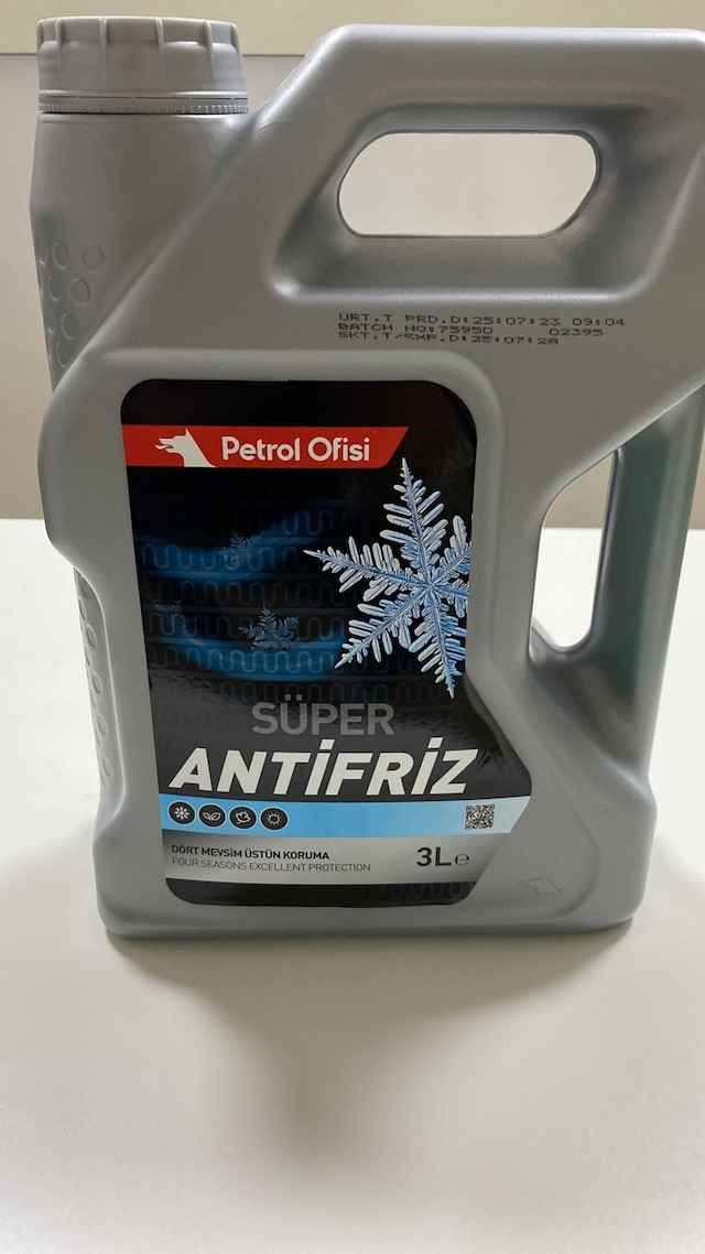 Petrol Ofisi Süper Yeşil Antifriz 3 Lt 2023 Üretim