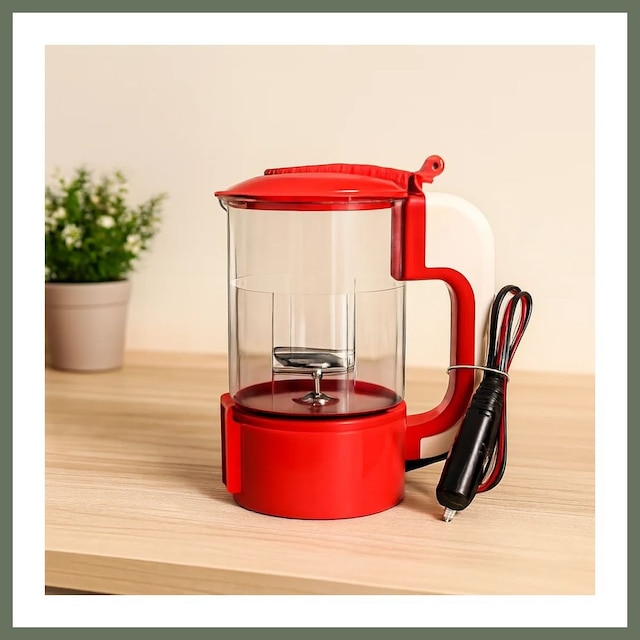 Bezos 12v Araç Oto Kettle Su Isıtıcı Çakmaklık Fişli, Plastik Bezos1