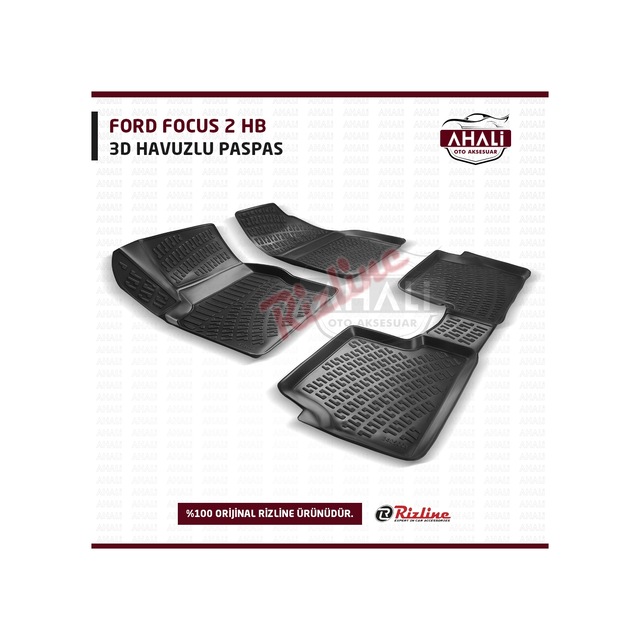 Rizline Ford Focus 2 Hb 2005-2010 3D Havuzlu Paspas