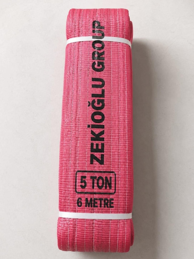 6 Metre 5 Ton Çeker Sapan Halat Zekioğlu Group Flat Webbing Sling Gözlü Polyester Sapan 3000kg Taşıma Kapasiteli 6 Metre Kaldırma Sapanı