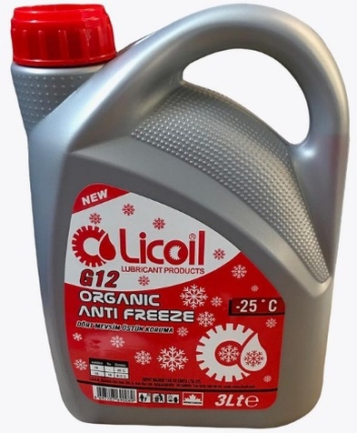 Licoil Antifriz G12 Kırmızı-25C 3Lt 3Kg-15Kg-16Kg Mevcut
