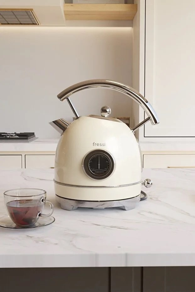 Fressi FR-KT06 1.8 L Isı Göstergeli Retro Kettle Su Isıtıcısı