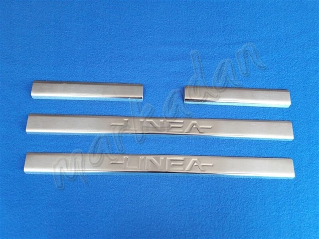 Fiat Linea Krom Kapı Eşiği 2006-2018 4 Parça Paslanmaz Çelik N11.6988
