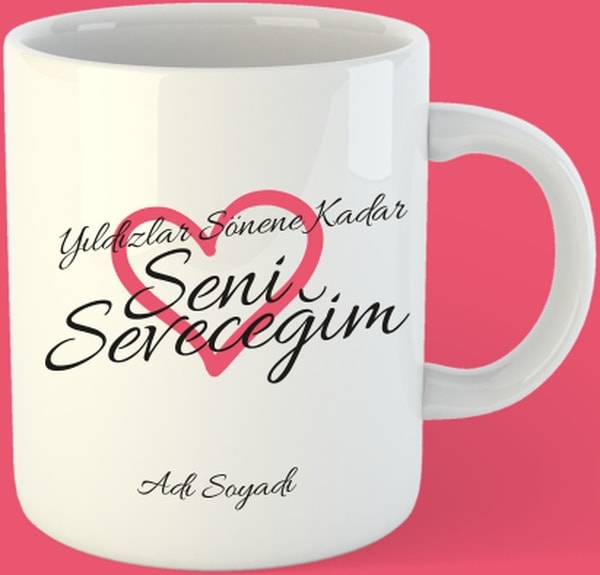 Seni Seveceğim Beyaz Bardak Kupa