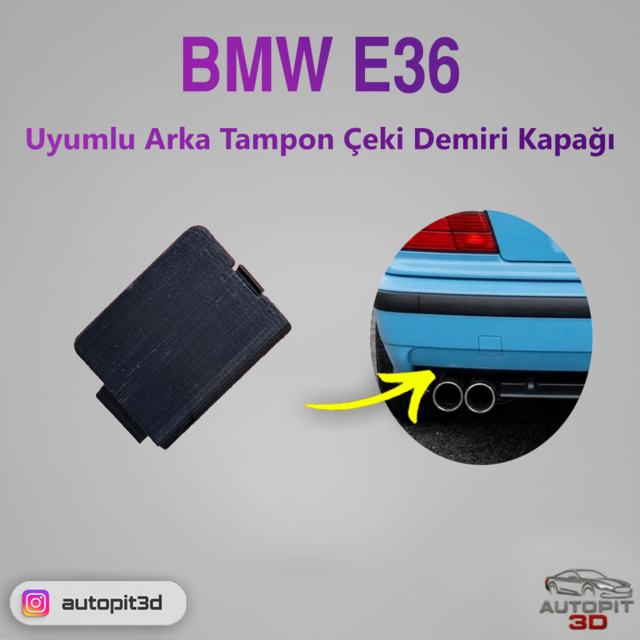 Bmw E36 Uyumlu Arka Tampon Çeki Demiri Kapağı