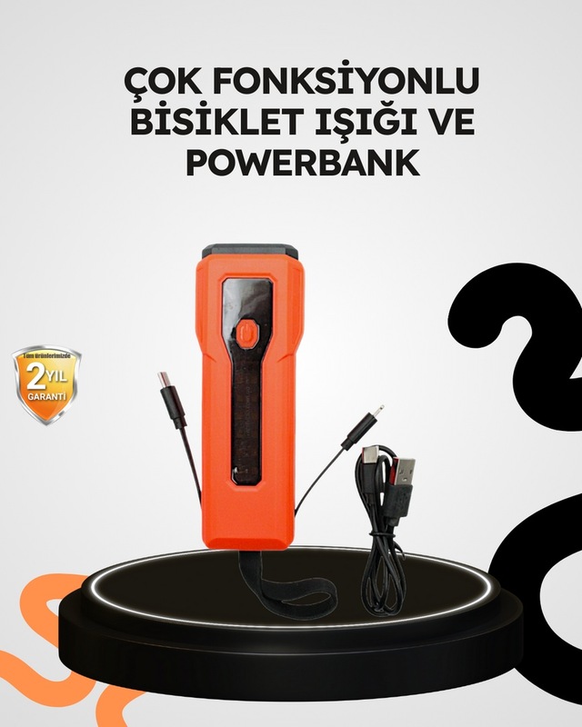600 - 611 - Lümen Bilet Ön Işık Powerbankli Çakar - Kmrsfres - Cob Led