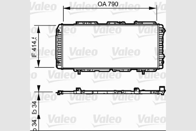 Radyatör - 886 - Boxer-ducato-jumper 97-02 1.9d-2.5d-2.8hdı Ac - Dpmıx-hb - Mek 790x415x34