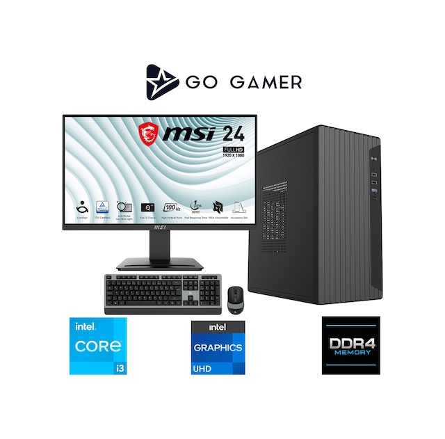 Go Gamer E21D Core i3-14100 32GB RAM 512GB SSD