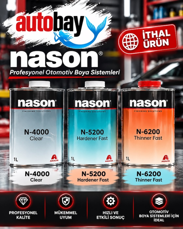 Nason Vernik N-4000, Harter N-5000 - N-5200 ,akrilik Tiner N-6000 - N-6200 Takım 1litre