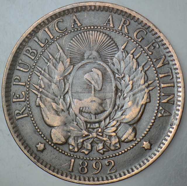Arjantin 2 Centavos 1892.