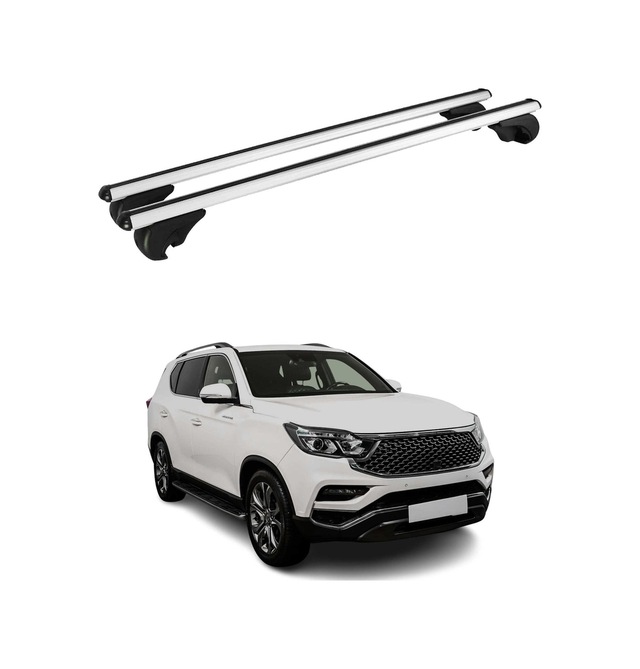 Ssangyong Rexton Iı 2017-2027 Arası Uyumlu Port Bagaj Taşıyıcı Ara Atkı Alüminyum Siyah 2 Parça