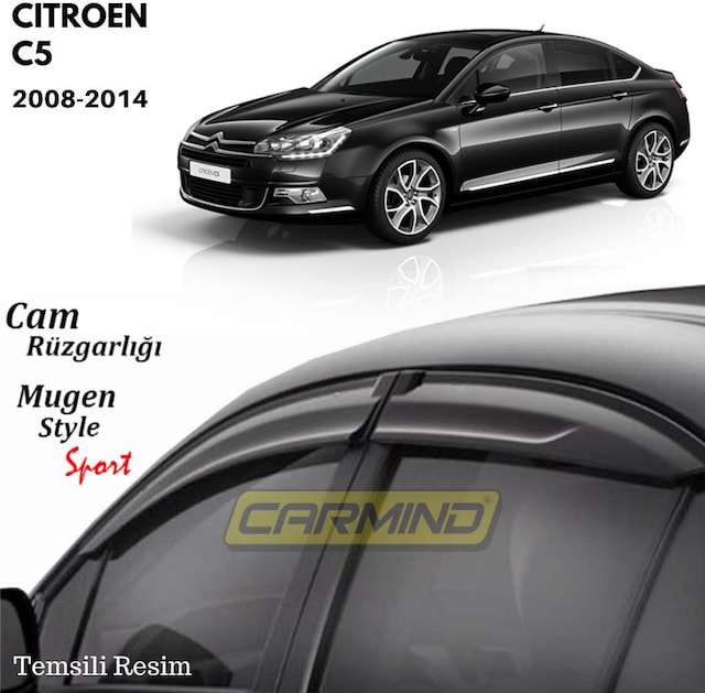 Citroen C5 Mugen Cam Rüzgarlığı 2008-2014