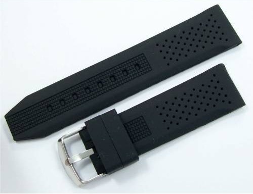 Lacost Model Silikon Saat Kordonu Siyah 18Mm Slikon Kordon Kolçak