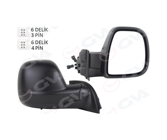 Dış - 748 - Dikiz Aynası Sağ Partner-berlıngo 12-18 Elektrikli Desenli - Spt-gld - Rezistanslı Sensörlü