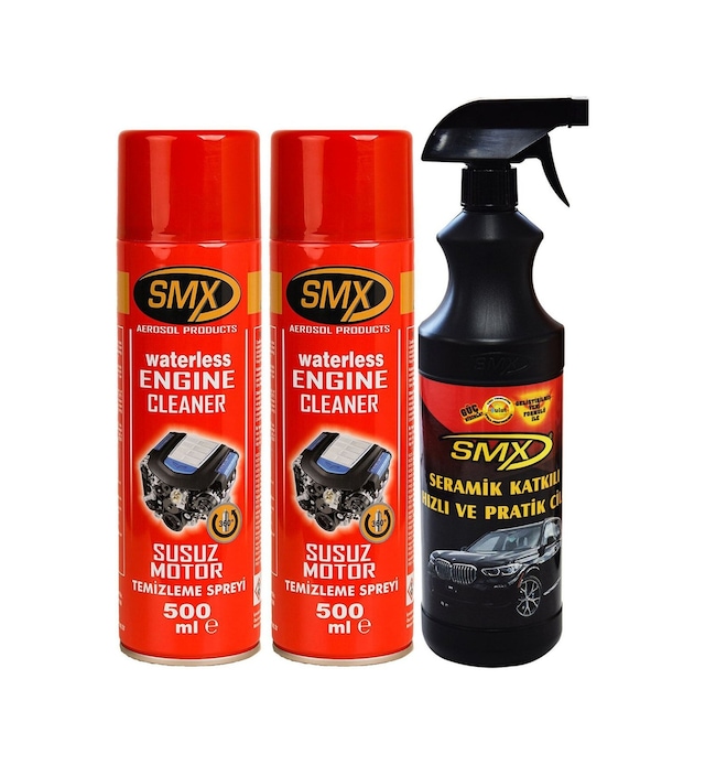 Smx Susuz Motor Temizleme Spreyi 2ad 500ml-seramik Hızlı Cila 1lt