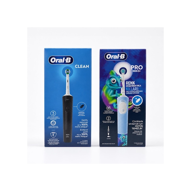 Oral-b D103 Vitality Pro Clean + Kids Şarjlı Diş Fırçası 2'li Avantaj Paketi