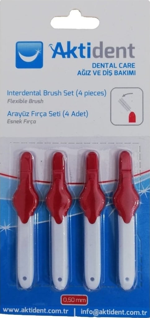 Aktident Arayüz Fırça Seti 0.50 MM 4'lü
