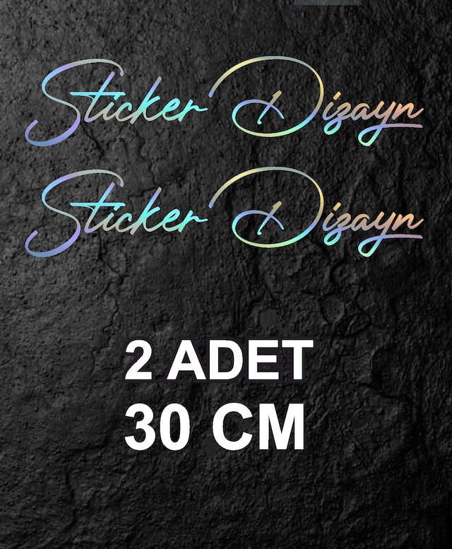 Kişiye Özel Yazı Sticker, Ad Soyad Sticker, İsim Soyisim Sticker, Araba Oto Motosiklet Sticker 02513 30 Cm