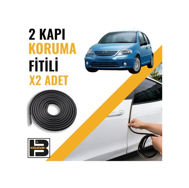 Citroen C3 1.nesil Kapı Koruma Fitili-iki Kapı-siyah-bm1243