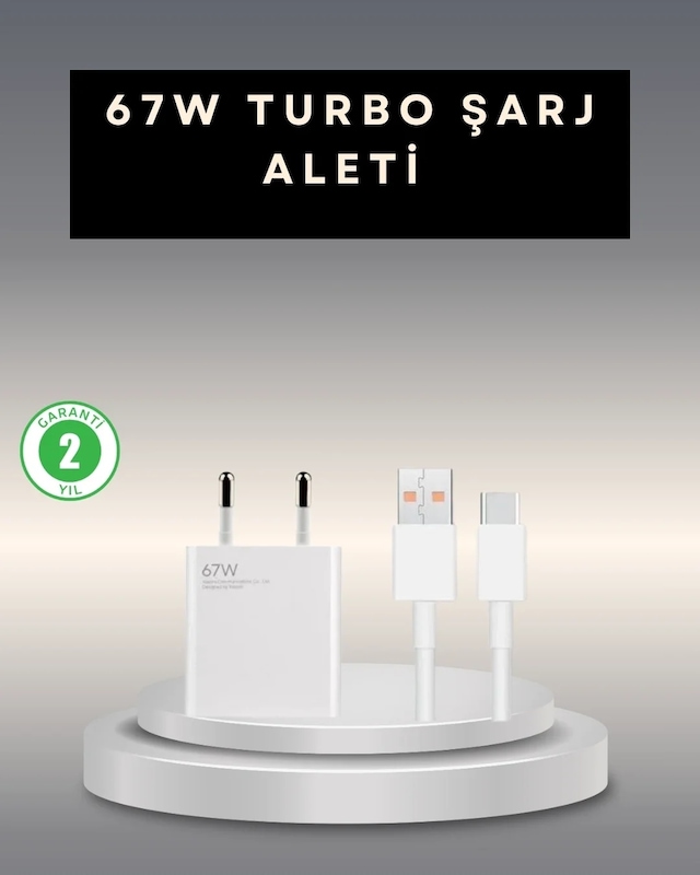 Ers 67 Watt Type C Şarj Adaptörü Poco X3 X4 X5 Pro Uyumlu