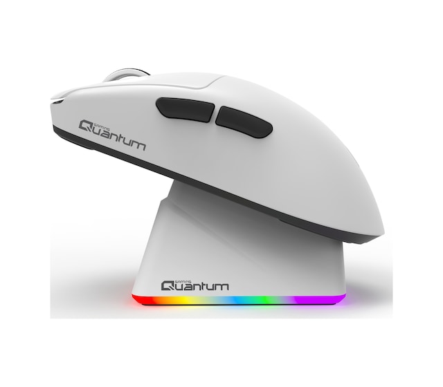 Quantum Gaming Fluxmouse G13 Pro 1000hz Paw3311 Rgb Şarj İstasyonlu 22.000 Dpı Kablosuz Beyaz Gaming Mouse