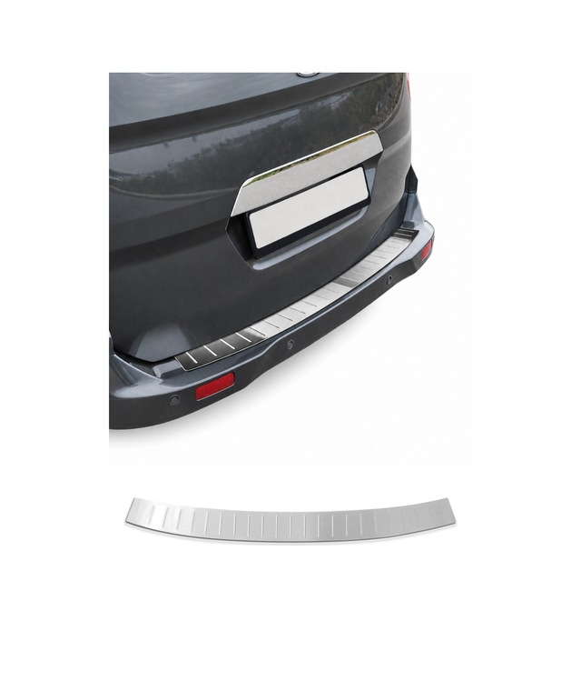 Renault Clio Iv Grandtour 2012-2019 Uyumlu Krom Arka Tampon Eşiği Paslanmaz Çelik Taşlı Mat