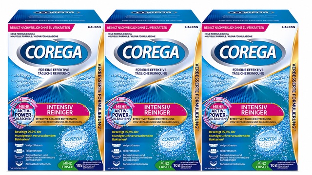 Corega Diş Protez Ağız Temizleme Tableti 108'li Nane Ferahlığı X3 Adet 324 Tablet
