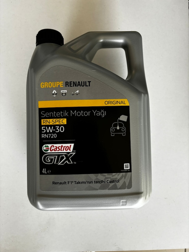 Castrol Gtx 5w-30 Rn720 4lt Motor Yagi Renault Üretim Haziran2024