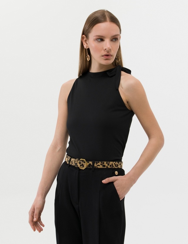 Pierre Cardin Kadın Siyah Örme Bluz